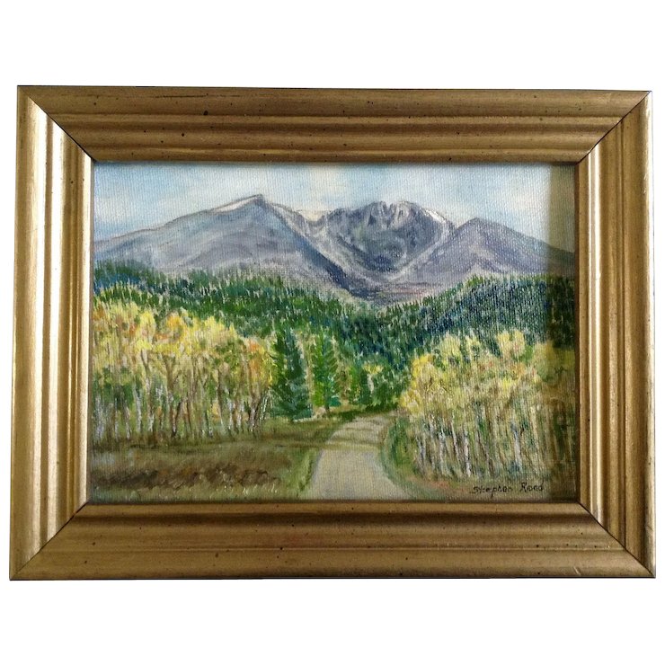 740x740 Stephen Reed, Small Oil Painting Of Longs Peak Estes Park - Small Oil Painting
