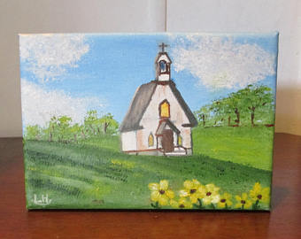 340x270 Small Oil Painting Private Beach - Small Oil Painting