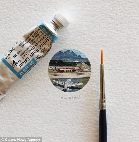 470x479 Lorraine Loots Spent A Year Painting Mini Masterpieces Daily - Small Painting