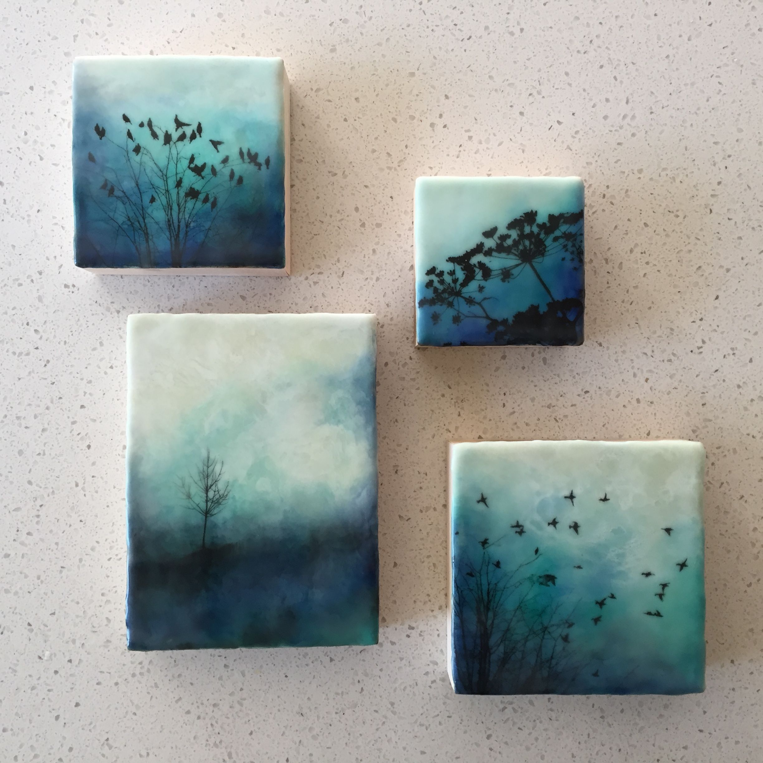 2448x2448 Of Flora And Fauna Series And (The Tree) Blue Solitude - Small Painting