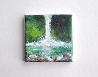 340x270 Original Acrylic Painting Landscape Painting Small Painting - Small Painting