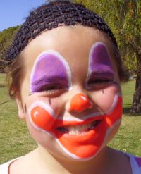 200x247 Clown Face Painting Step By Step - Smile Face Painting