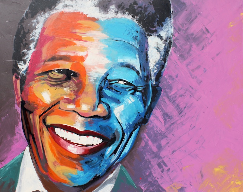 800x634 Nelson Mandela Painting For Sale - Smile Painting