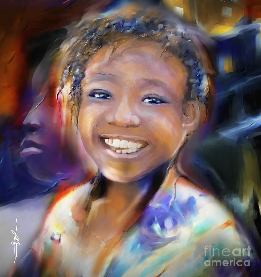 847x900 Returning A Smile Painting By Bob Salo - Smile Painting