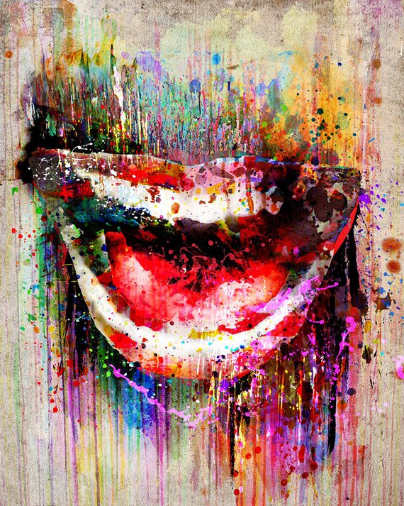 570x713 Smile Artwork Mouth Art Print Lips Painting - Smile Painting
