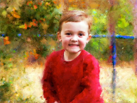 553x415 An Impressionistic Smile Painting - Smile Painting