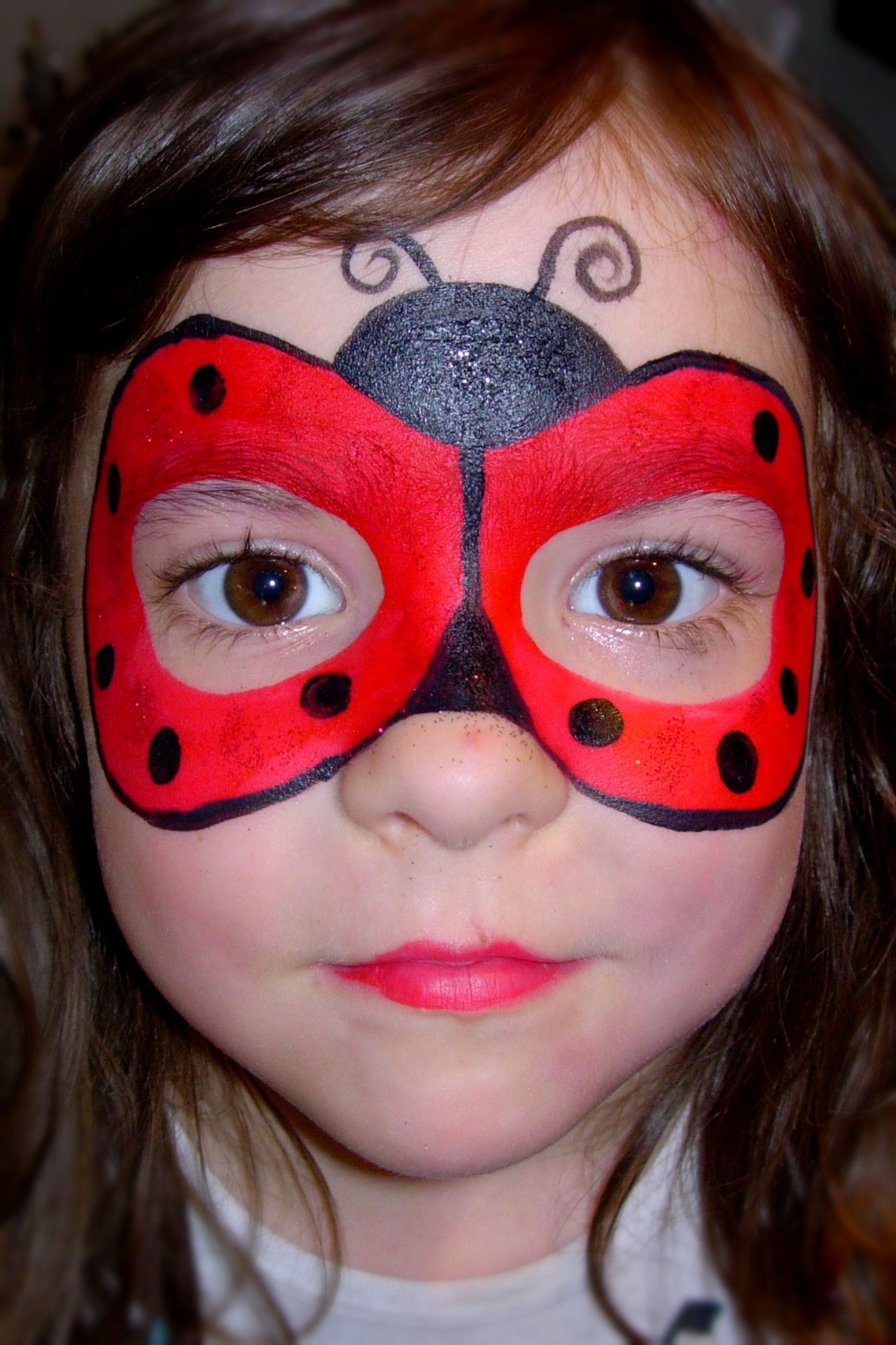 1379x2069 Lady Bug Mask Smiley Faces By Jo All Things Kids - Smiley Face Painting