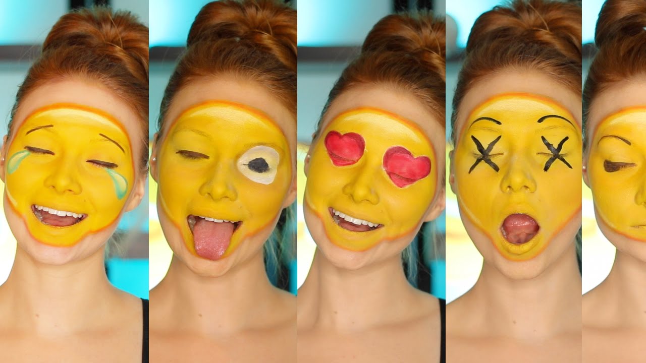 1280x720 Diy Emoji Costumemakeup Tutorial (Cc) - Smiley Face Painting