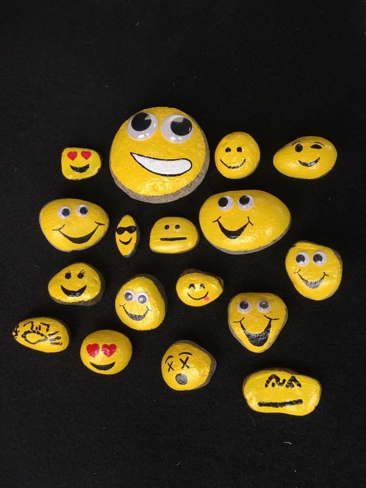 720x960 Emoji Smile Face Painted Rocks Rocks By Amy Rock - Smiley Painting