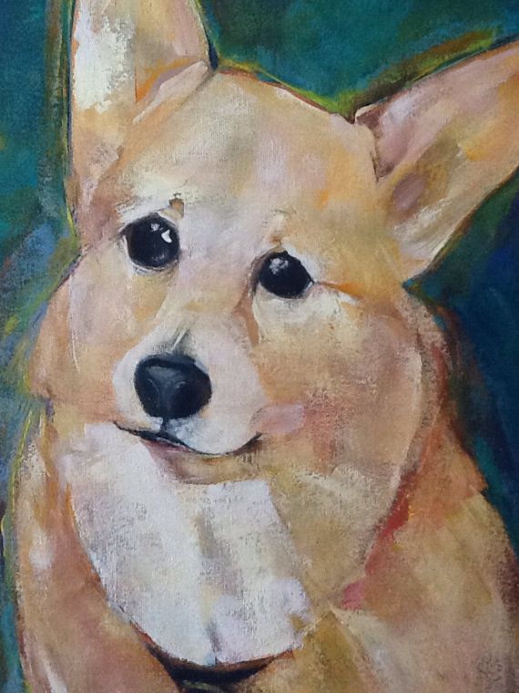 570x760 Reserved For Sallie Smiling Dog By Pamsmithartist On Etsy Dog - Smiling Dog Painting