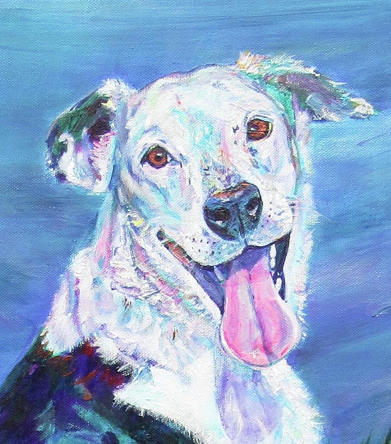 794x900 Smiling Dog Painting By Karin Mccombe Jones - Smiling Dog Painting