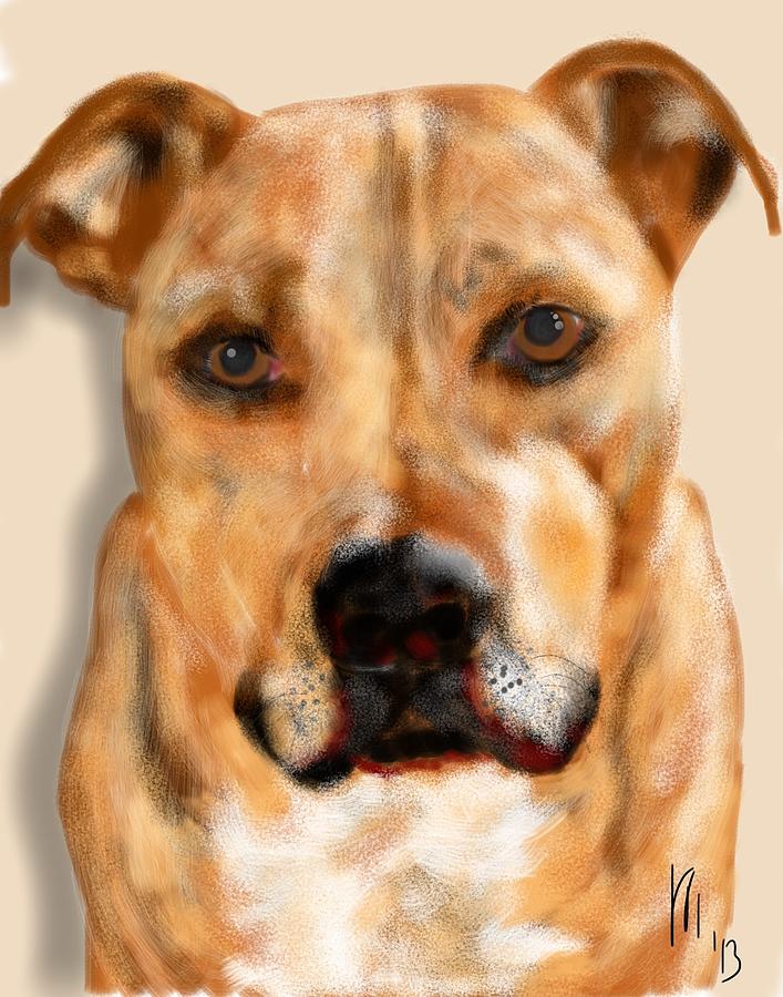 707x900 Smiling Short Hair Dog Painting By Lois Ivancin Tavaf - Smiling Dog Painting