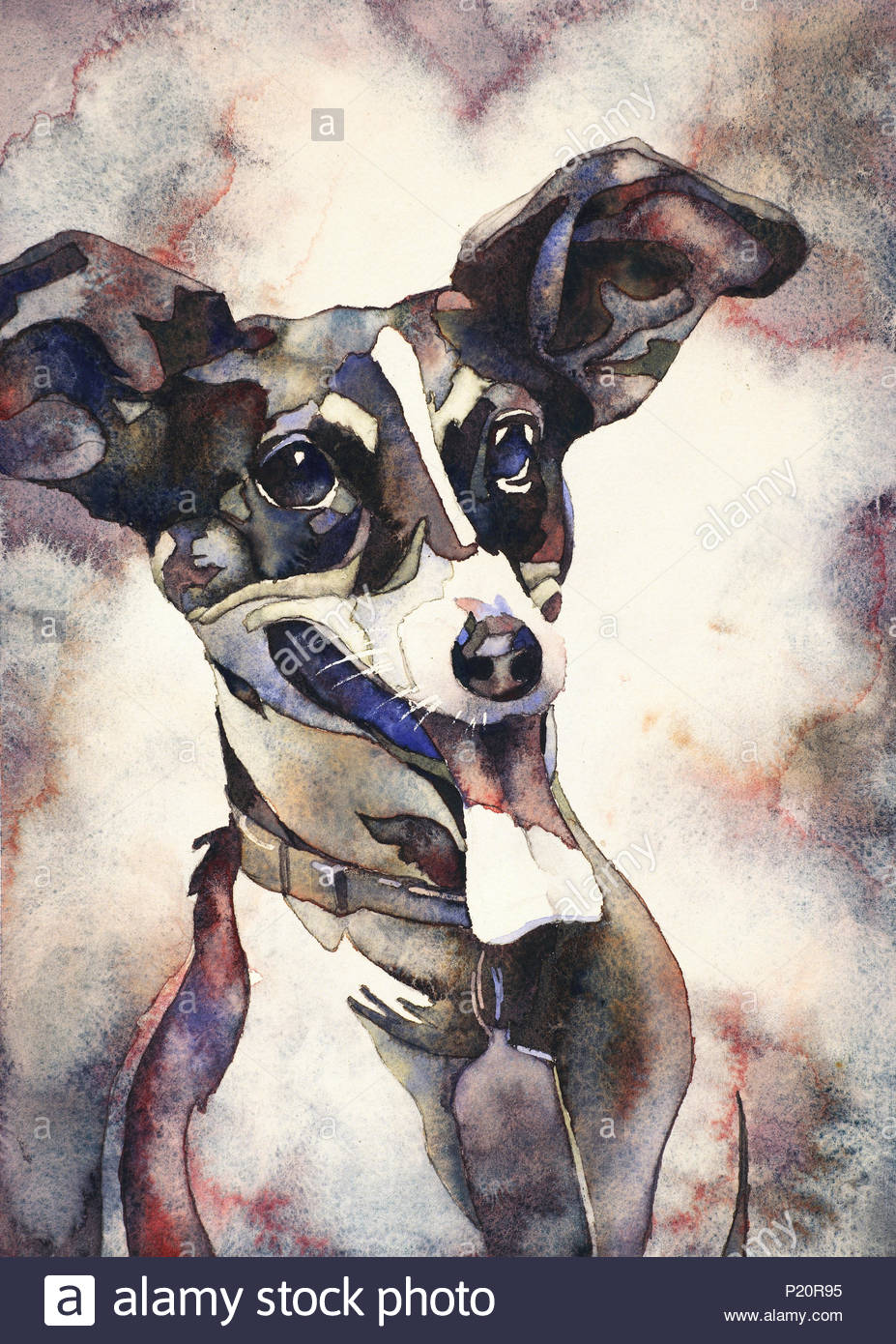 927x1390 Watercolor Painting Of Jack Russell Terrier Smiling. Dog Artwork - Smiling Dog Painting