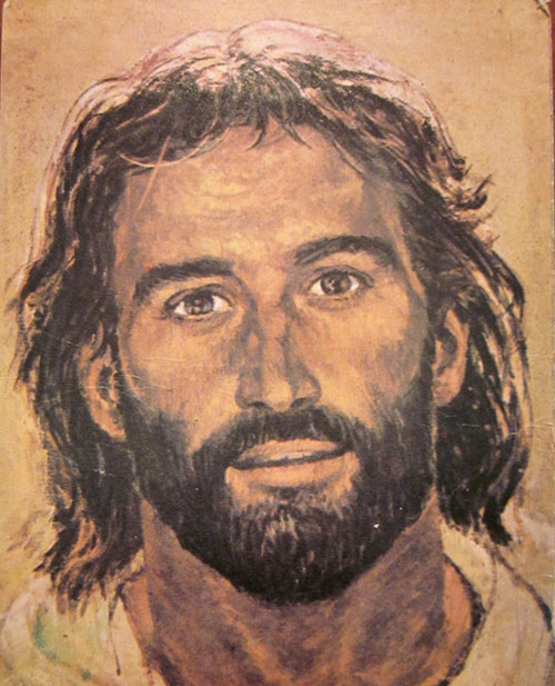 500x617 Pictures Of Jesus - Smiling Jesus Painting