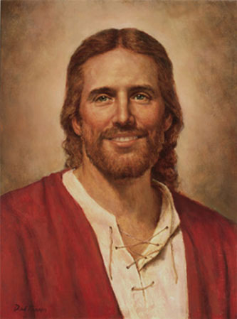 333x449 Christ's Love Painting By Del Parson - Smiling Jesus Painting