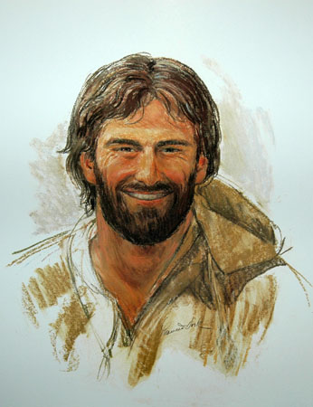 346x450 Frances Hook - Smiling Jesus Painting