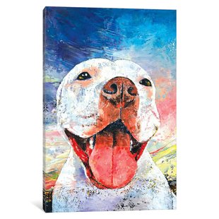 310x310 Pitbull Wayfair - Smiling Pitbull Painting