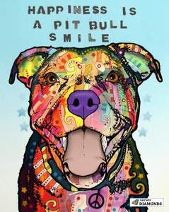 239x300 Dogs Amp Puppies Tagged Pit Bull Paint With Diamonds - Smiling Pitbull Painting