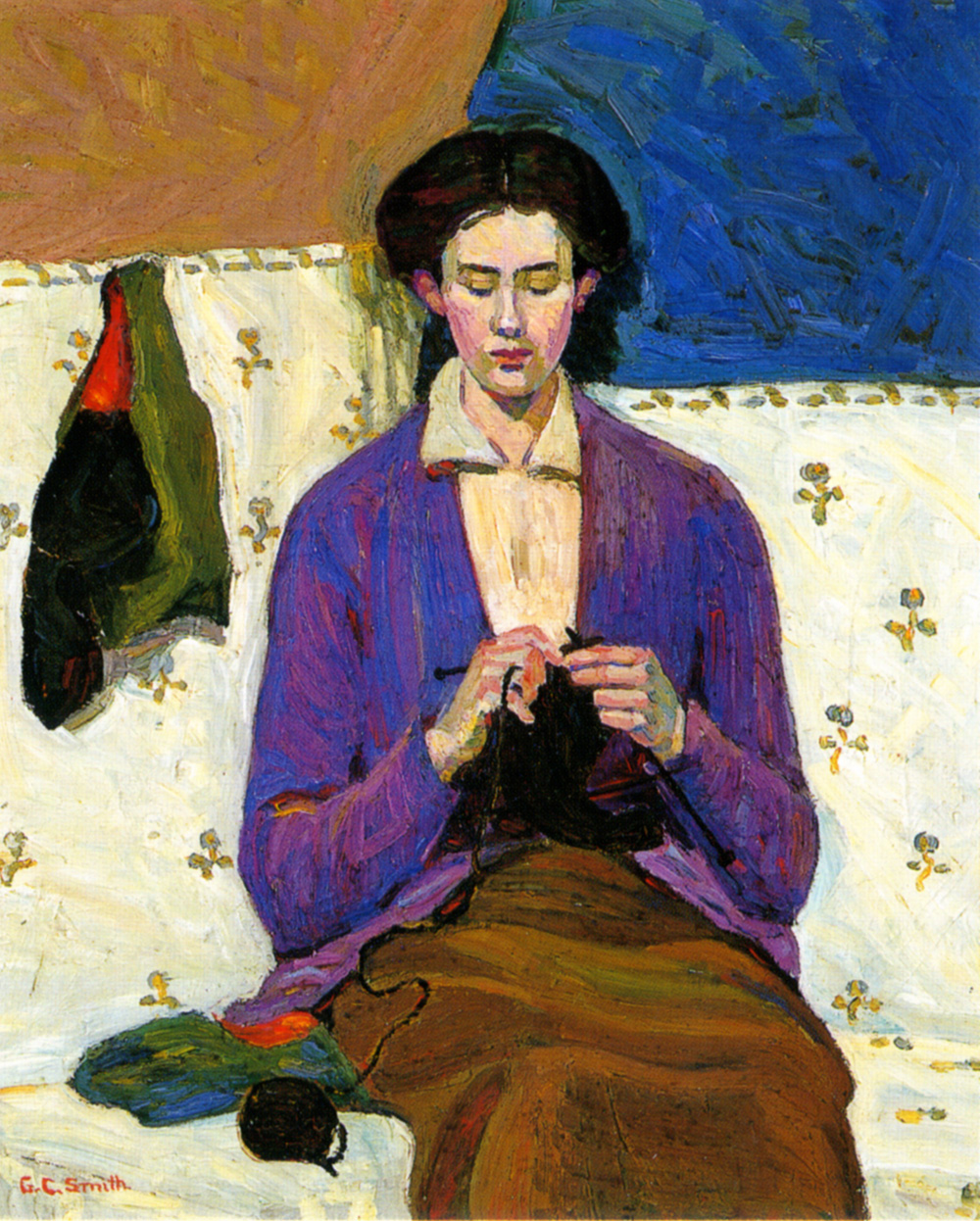 1000x1246 Grace Cossington Smith's The Sock Knitter Julia Ritson - Smiths Painting