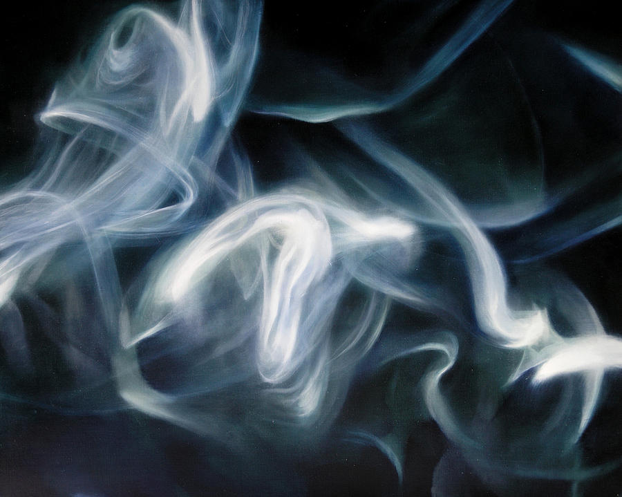 900x719 Blue Smoke Painting By Thomas Darnell - Smoke Painting