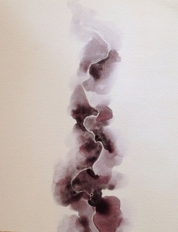 570x743 Watercolor Smoke - Smoke Painting