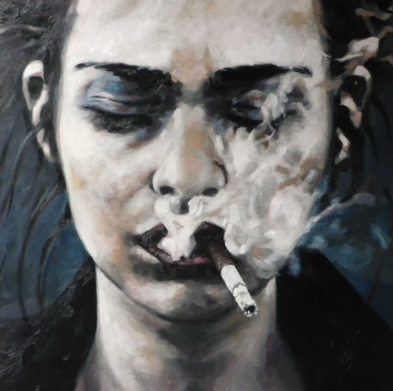770x766 Paintings By Thomas Saliot Thomas Saliot, Saatchi - Smoking Painting