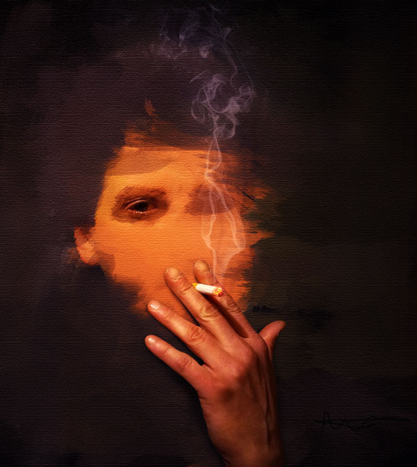 600x671 Create A Smoking Painting Effect In Photoshop - Smoking Painting