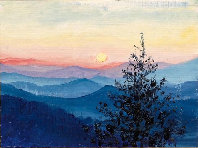 640x480 Product Details Smoky Mountain Summit Tennessee Landscapes - Smoky Mountain Painting