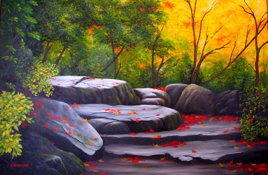 900x589 Smoky Mountain Solitude Painting By Francine Henderson - Smoky Mountain Painting