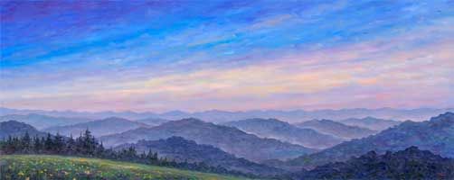 502x200 Smoky Mountain Wildflowers Painting And Prints Plein Air Art - Smoky Mountain Painting