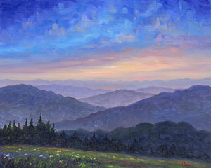 300x240 Smoky Mountain Wildflowers Painting By Jeff Pittman - Smoky Mountain Painting