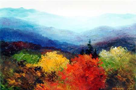 450x298 Fred Weiser's Wildlife Art Of Landscapes - Smoky Mountain Painting