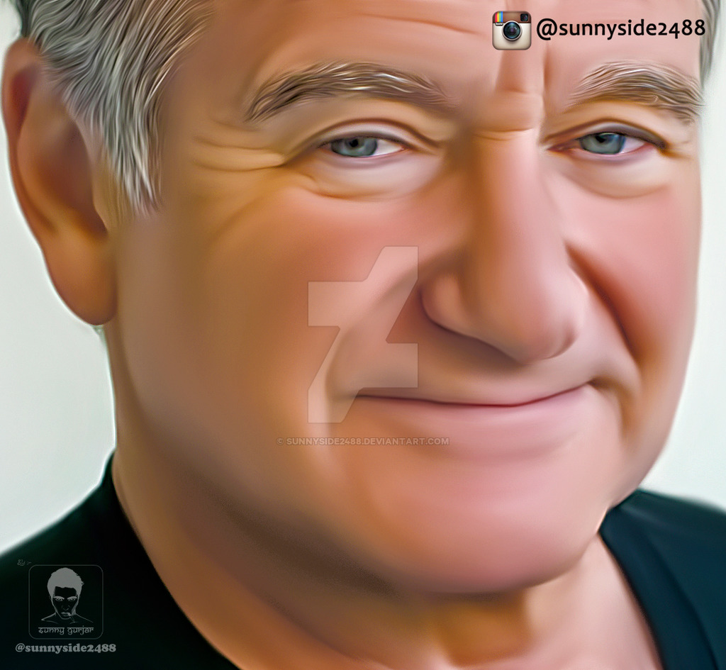 1024x945 Robin Williams Smudge Painting By Sunnyside2488 - Smudge Painting