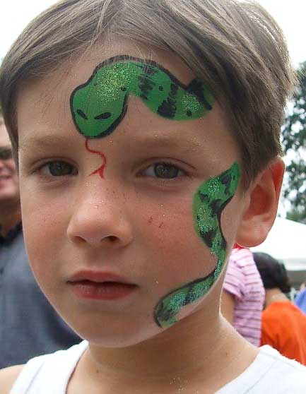 433x558 Face Painting - Snake Face Painting