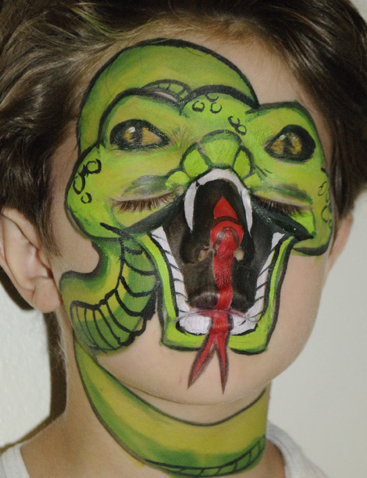 530x690 Finally Did A Snake Face I Like - Snake Face Painting