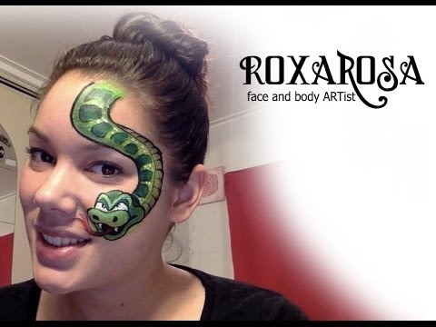 480x360 Roxarosa Face Paint Tutorial Snake - Snake Face Painting