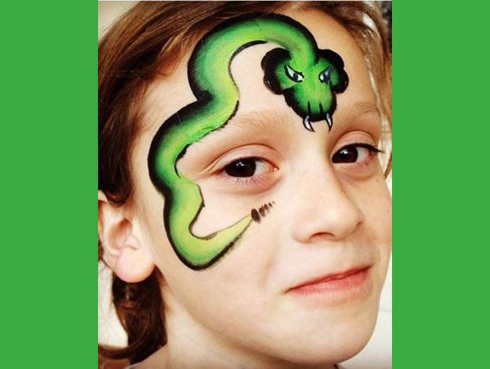 700x527 Snake Blue Haven Face Painting - Snake Face Painting