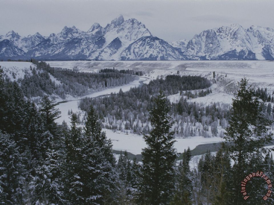 960x720 Raymond Gehman Winter View Of The Snake River Grand Teton National - Snake River Painting