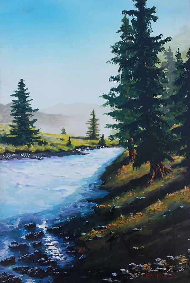 606x900 Snake River Painting By Baltazar Barron Jr - Snake River Painting