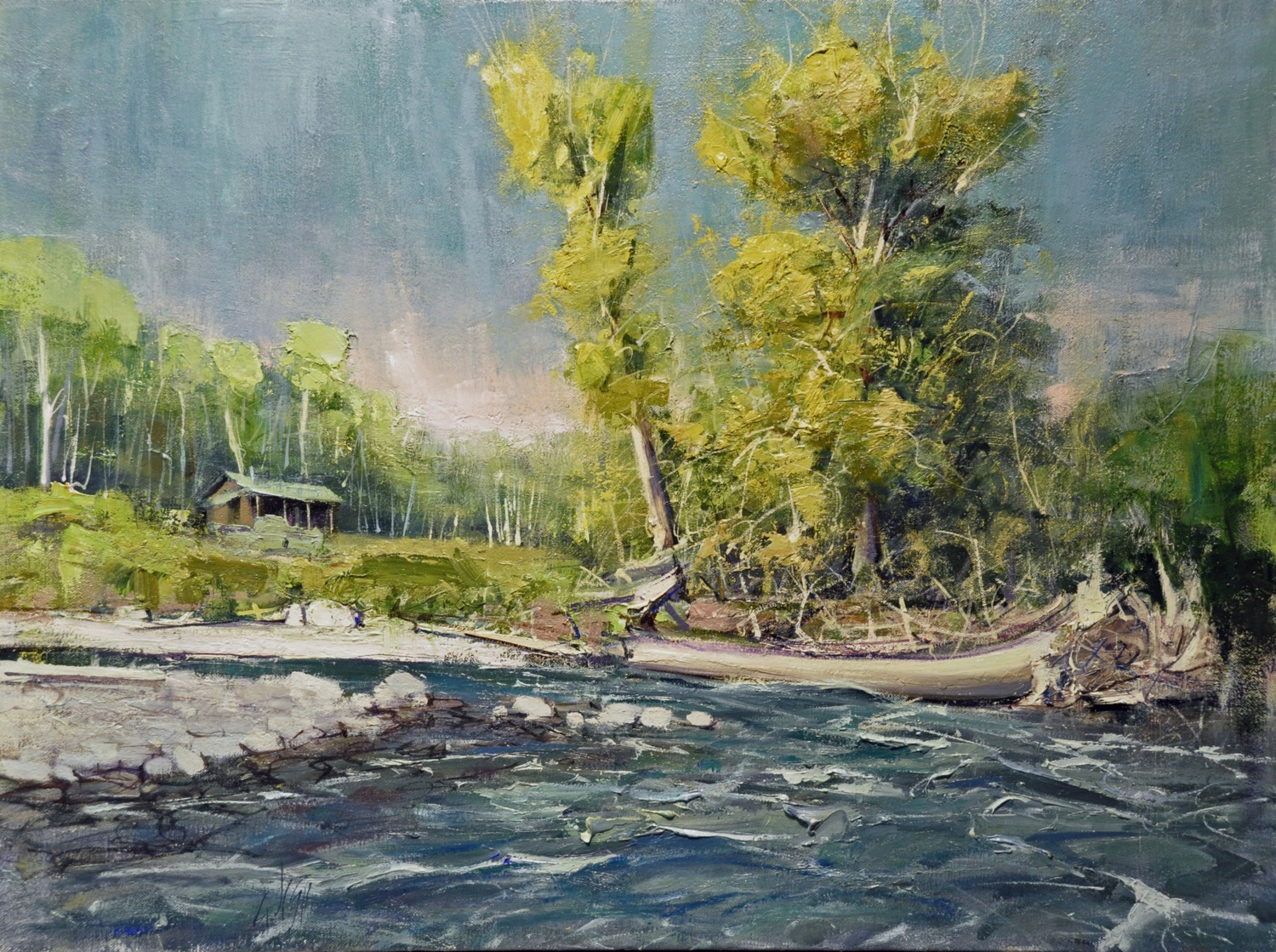 1500x1119 Snake River Storm By Mike Wise Oil - Snake River Painting
