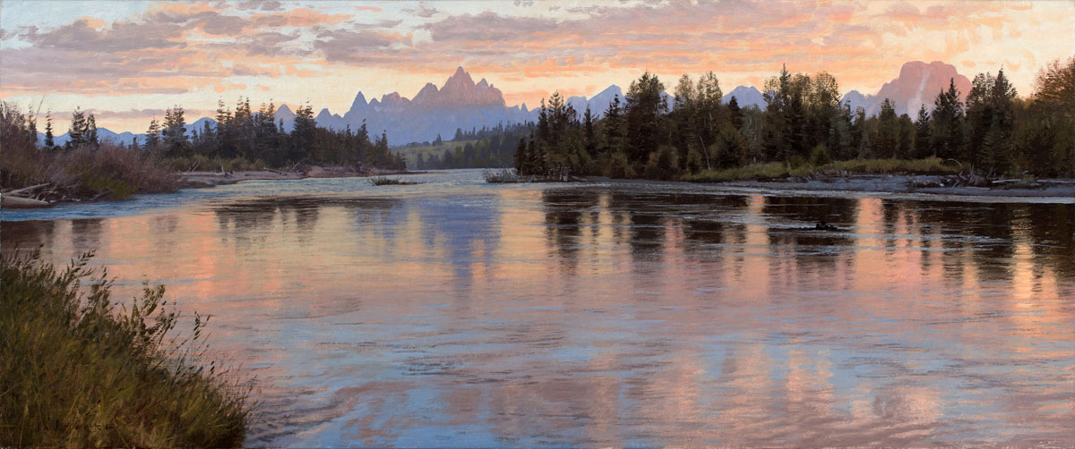 1200x502 Sundown, Snake River - Snake River Painting