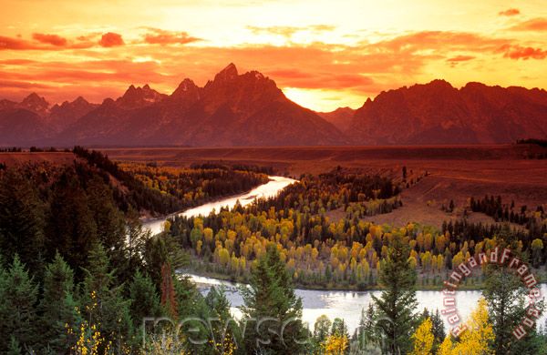 600x390 Collection Grand Teton National Park Snake River Painting - Snake River Painting