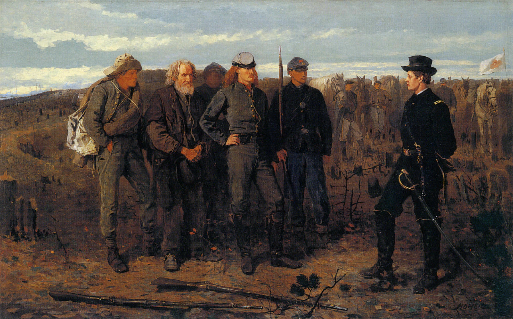 1800x1120 Prinsoners From The Front,1866 By Winslow Homer - Snap The Whip Painting