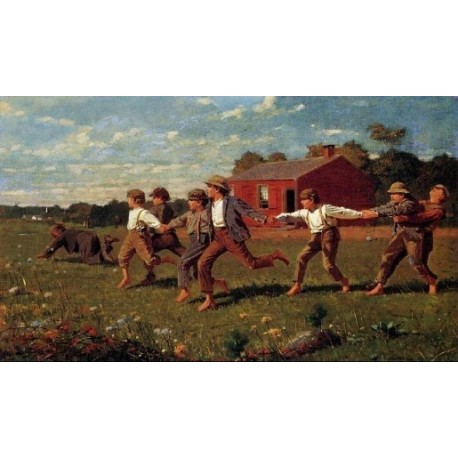 458x458 Snap The Whip By Winslow Homer Art Gallery Oil Painting Reproductions - Snap The Whip Painting