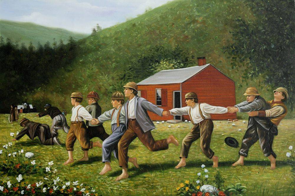 1000x666 Winslow Homer, Snap The Whip - Snap The Whip Painting