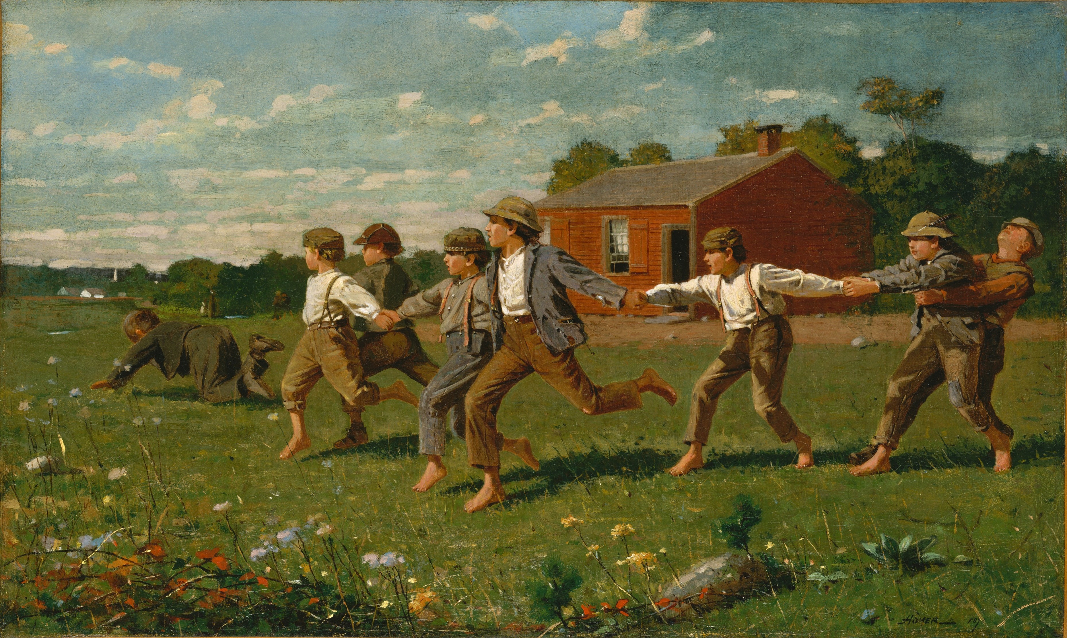 3719x2225 Filesnap The Whip 1872 Winslow Homer.jpg - Snap The Whip Painting