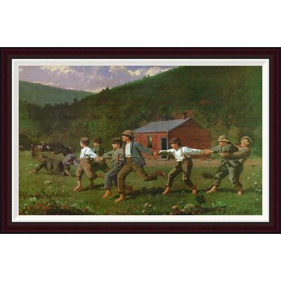 400x400 Global Gallery Snap The Whip By Winslow Homer Framed Painting - Snap The Whip Painting