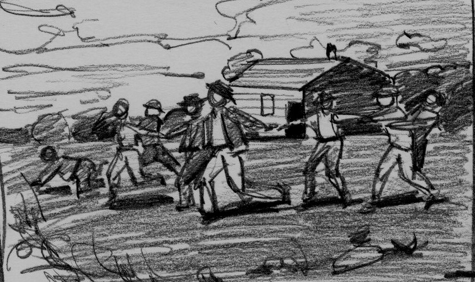 930x553 Hao Zhou Dream Of Art - Snap The Whip Painting