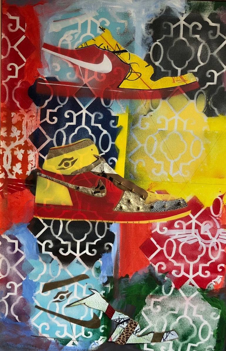 770x1193 Saatchi Art Sneaker Game - Sneaker Painting
