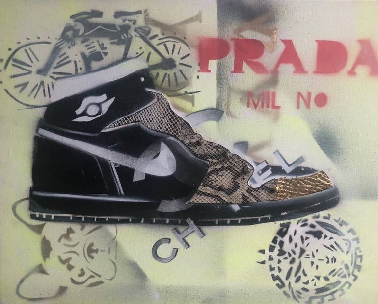 770x621 Saatchi Art Sneaker Game - Sneaker Painting